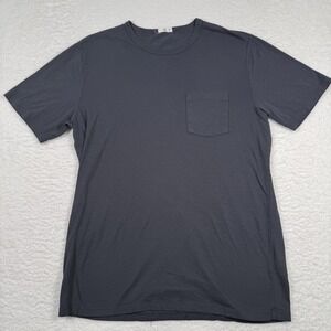 Flint and Tinder Pocket T Shirt Mens LT Large Tall Gray Crewneck Tee Made in USA